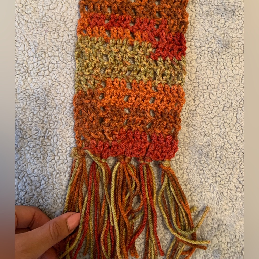 Crochet fall themed scarf